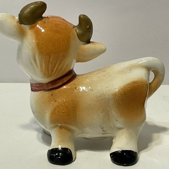 Vintage 1950's Ceramic Salt & Pepper Shakers Cow anthropomorphic japan - Picture 7 of 10